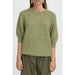 Kurzarm Strickpulli «Millers» in olivegrün von b.young