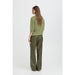 Kurzarm Strickpulli «Millers» in olivegrün von b.young