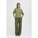 Kurzarm Strickpulli «Millers» in olivegrün von b.young