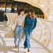 Belt-Jeans «Kimu» in blau von b.young