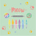 Set mit 6 Textmarkern «Kitty» in Pastellfarben von Legami