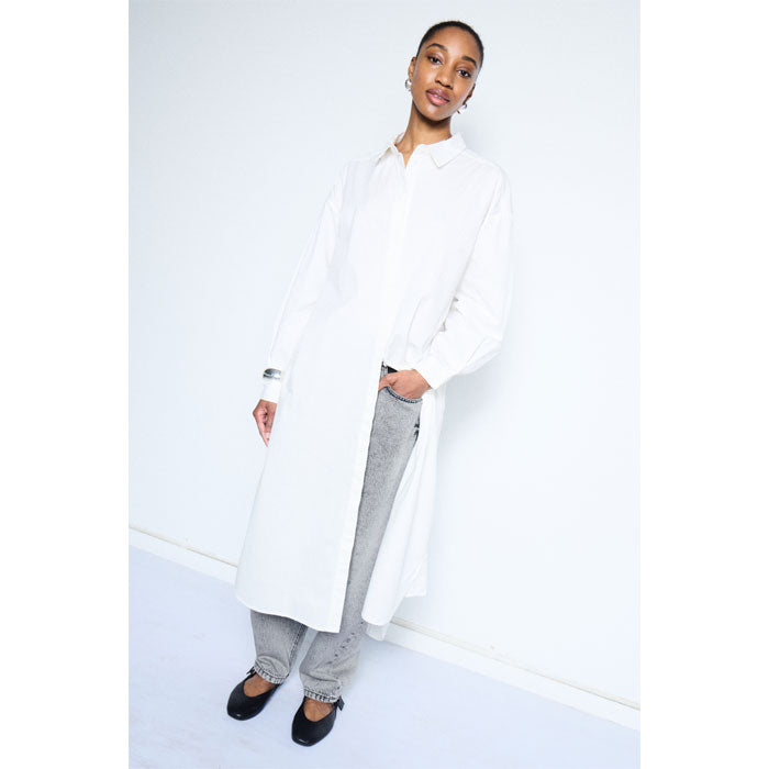 Hemdkleid «Ciza» in weiss von ICHI