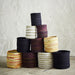 3er-Set recycled cotton baskets in schwarz von Madam Stoltz