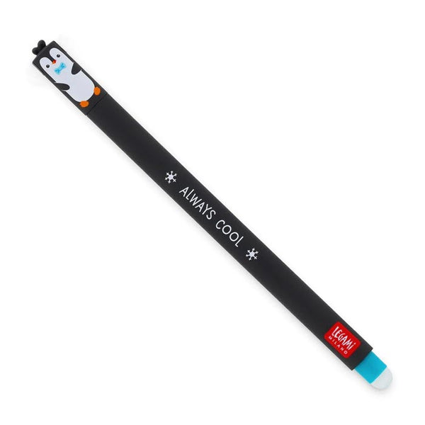 Löschbarer Gelstift «Penguin» in türkis von Legami