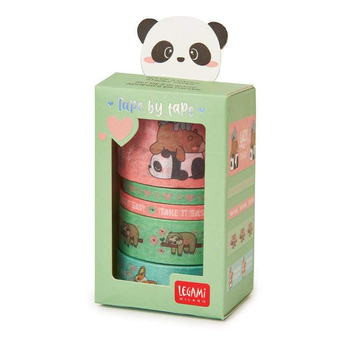 SET AUS 5 MASKING TAPES «Cute Animals» VON LEGAMI