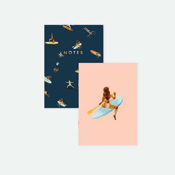 Duo-Notebook A6 «Paddle girls» von All the ways to say