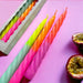 3er-Set Kerzen Dip Dye Twisted «Shades of Passionfruit» von Pink Stories