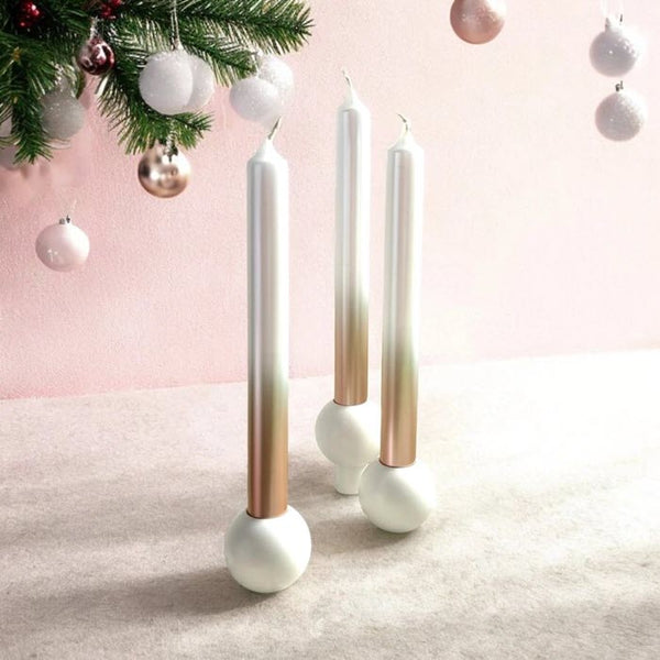 3er-Set Kerzen Dip Dye X-Mas «Super Glamourous» von Pink Stories