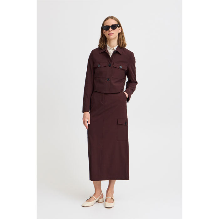 Pocket-Skirt «Danta» in hot chocolate melange von B.young