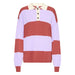 Polo-Pulli «Boston LS» in Lila/Bordeaux von ICHI