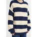 Strickpulli «Dayana» blau-weiss gestreift von ICHI