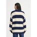 Strickpulli «Dayana» blau-weiss gestreift von ICHI