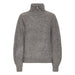 Strickpulli «Kamara» in dunkelgrau von ICHI