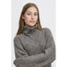Strickpulli «Kamara» in dunkelgrau von ICHI