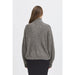 Strickpulli «Kamara» in dunkelgrau von ICHI
