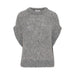 Kurzarm Strickpulli «Metta» in dunkelgrau von b.young