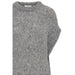 Kurzarm Strickpulli «Metta» in dunkelgrau von b.young
