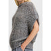 Kurzarm Strickpulli «Metta» in dunkelgrau von b.young