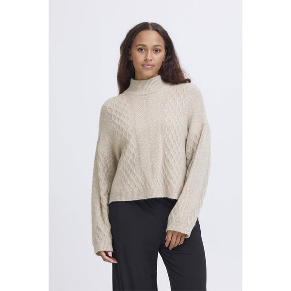 Strickpulli «Mylle» in beige von ICHI