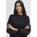 Sweatshirt «Pusti Lace» in schwarz von b.young