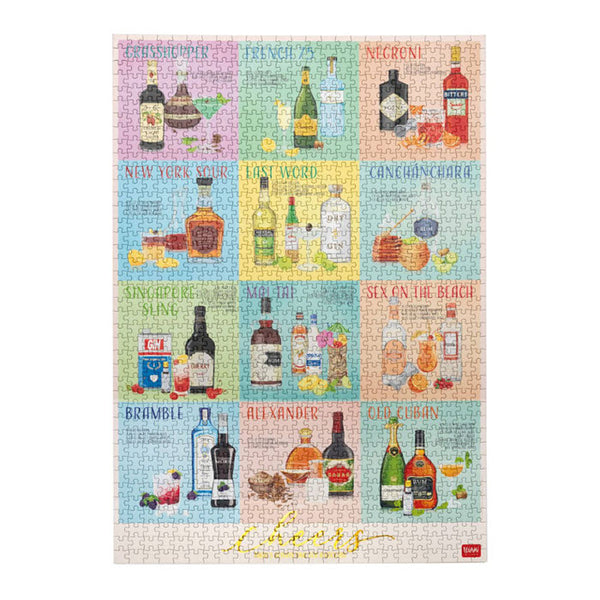 Puzzle mit 1000 Teilen «Cocktails Cheers» von Legami