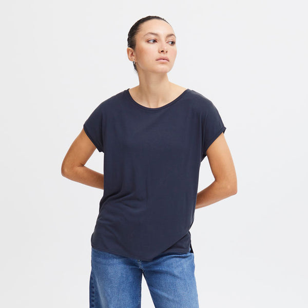 T-Shirt «Like» in total eclipse (navy) von ICHI