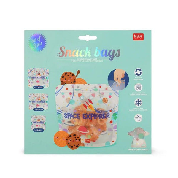 3er-Set - Snack Bags «Space» von Legami