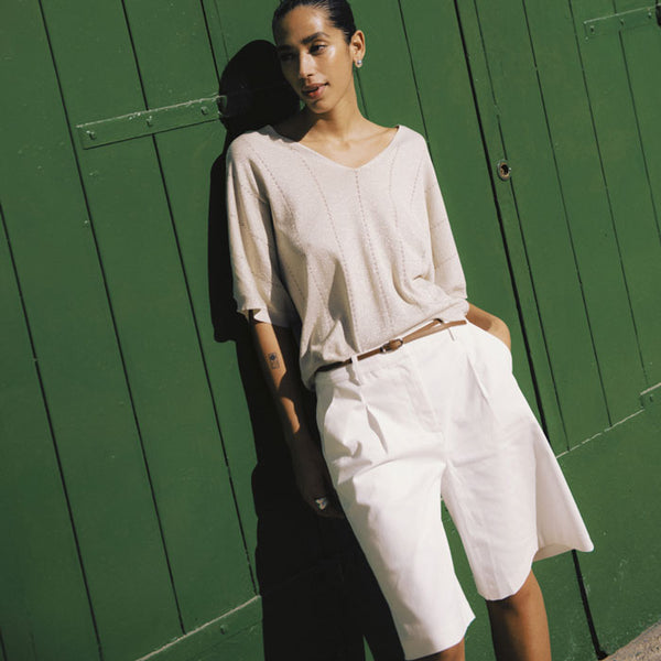 Strickshirt «Mobbe» in beige von b.young