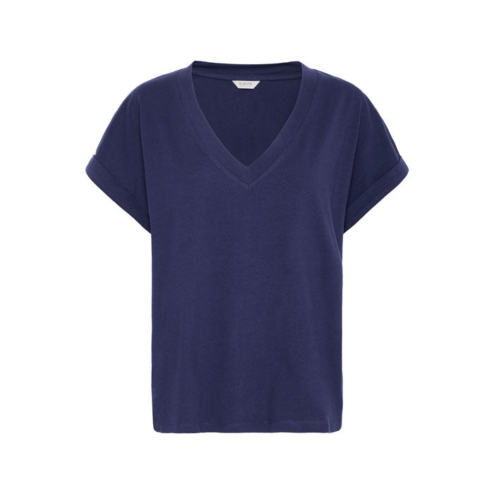 T-Shirt «Pandinna» V-neck in blau von b.young
