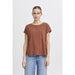 T-Shirt «Rebel» in braun von ICHI