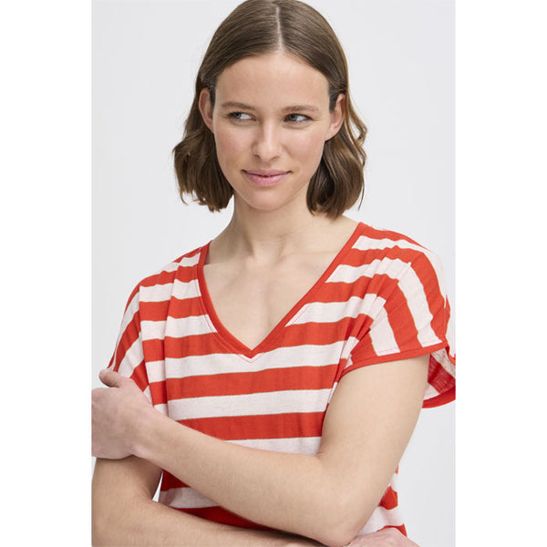 T-Shirt «Santo» in rot/weiss von b.young