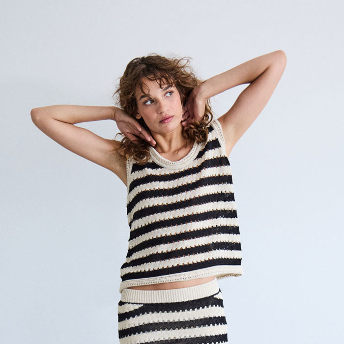 Stricktop «Birdis» gestreift von ICHI