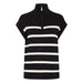 Zipper Vest «Morla» in schwarz und weiss von b.young