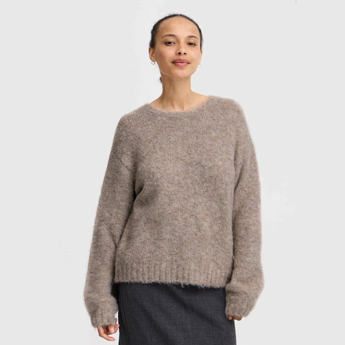 Strickpulli «Miller» in humus melange von B.young