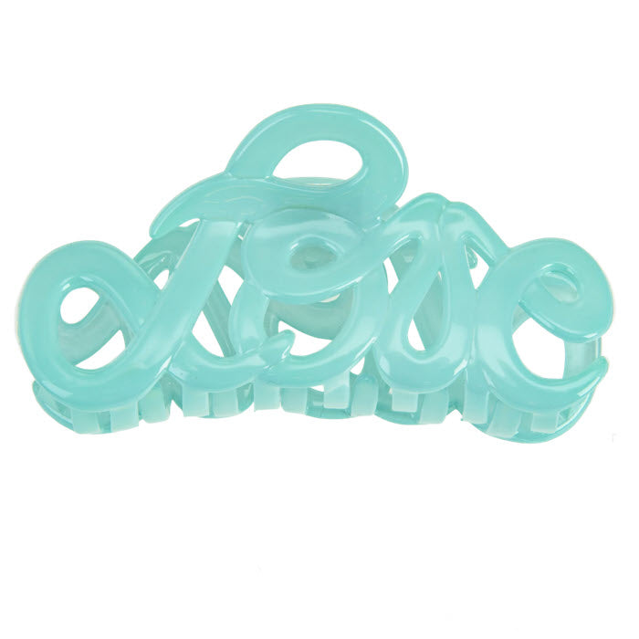Haarspange «Love» 8cm in Mint (64916) von Kknekki