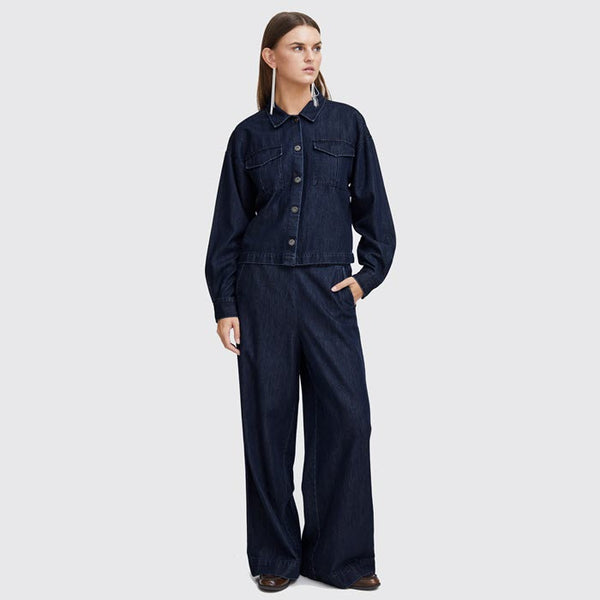 Jeanshose «Aubrey» in washed dark blue von ICHI