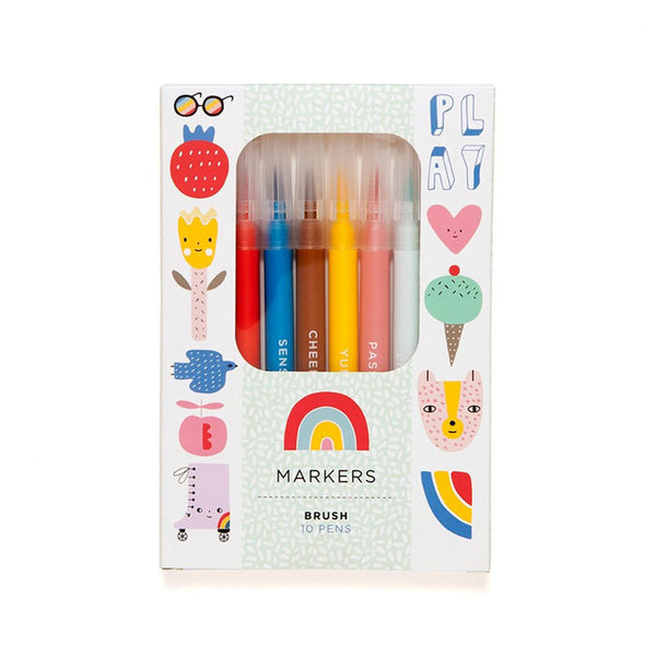 10 Filzpinsel Marker von Petit Monkey