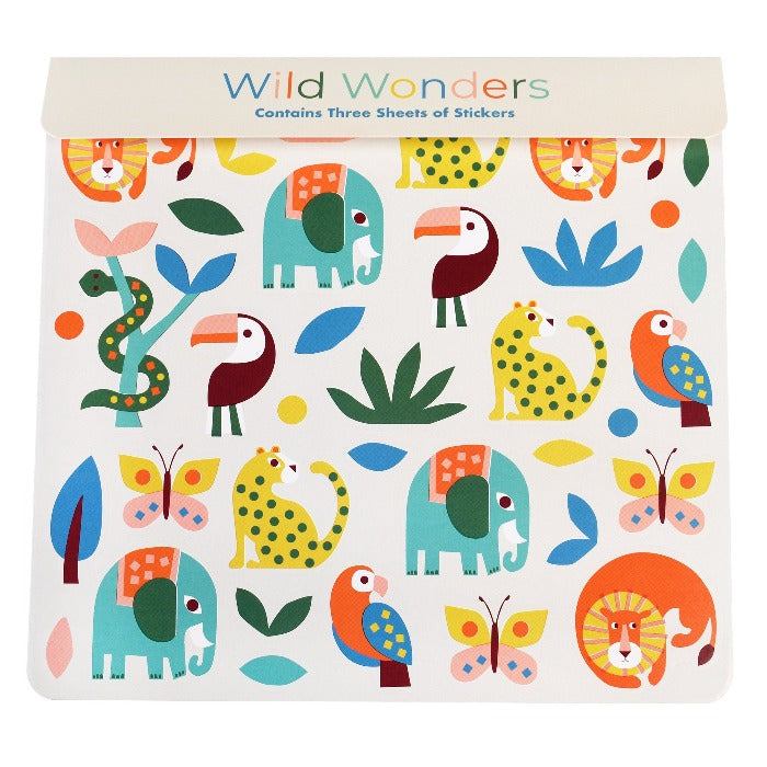 3er-Set Sticker Sheet Wild Wonders