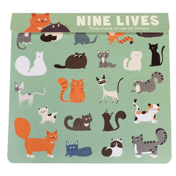 3er-Set Sticker Sheet Nine Lives