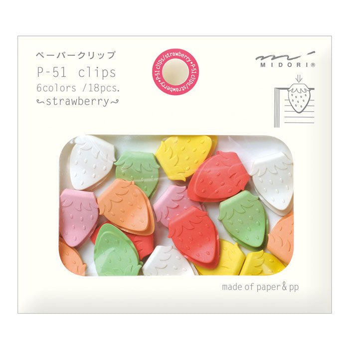 P-51 Clips Strawberry 18 pcs von Midori