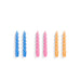 Candle Spiral Set of 6 in sky blue, dark pink, dark peach von HAY