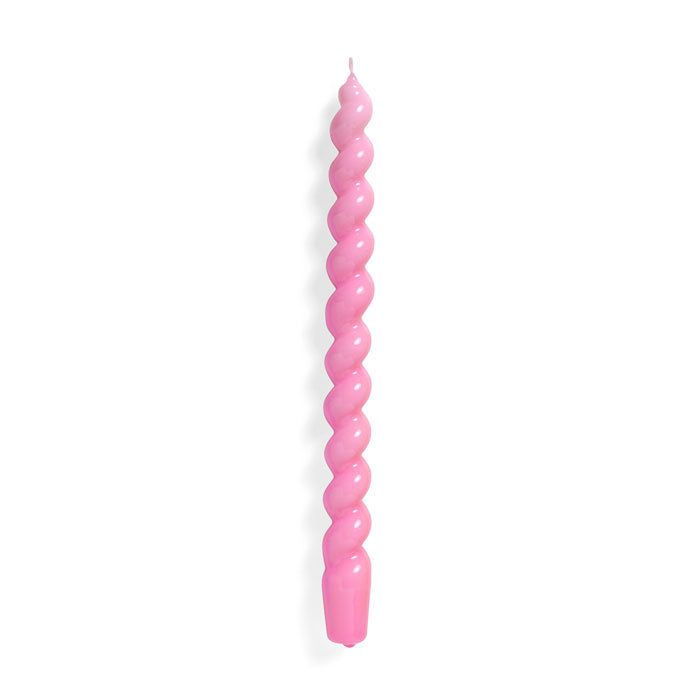 Candle Long Spiral in Dark pink von HAY