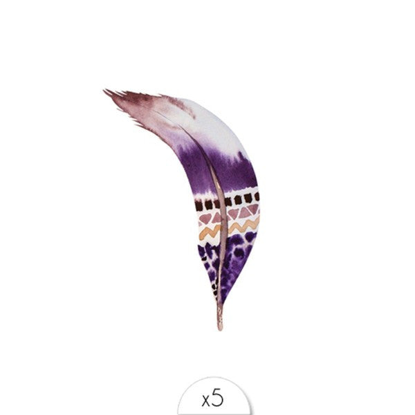 Tattoos «PURPLE INDIAN FEATHER» von Sioou