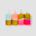 4er-Set Kerzen Dip Dye Sparkle «Warm Ice» von Pink Stories