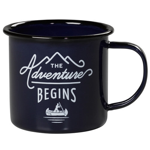 Emaille Becher «ADVENTURE» blue von Wild & Wolf - weloveyoulove
 - 1