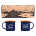 Emaille Espresso-Tassen «Seize the day» navy von Wild & Wolf