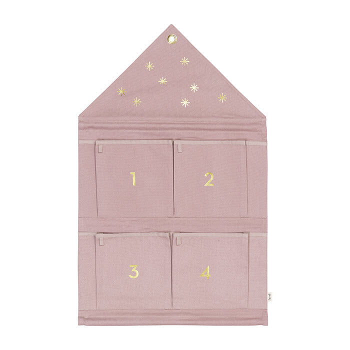 Adventskalender «HOUSE» in rose von Ferm Living