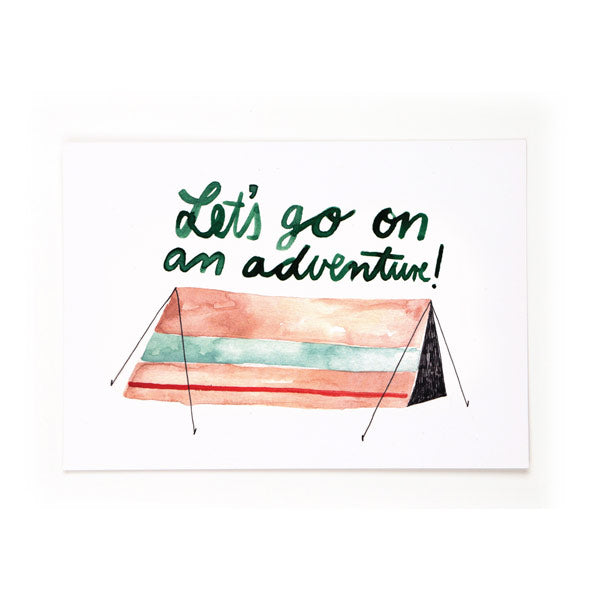 Postkarte Let's go on a adventure von Gretas Schwester