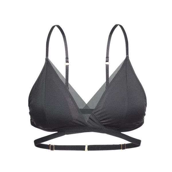 Triangle Bralette in black intense von Moya Kala