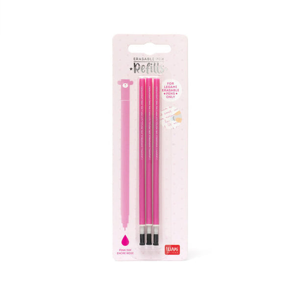 3er-Set Nachfüll Patrone rosa für Gelstift von Legami